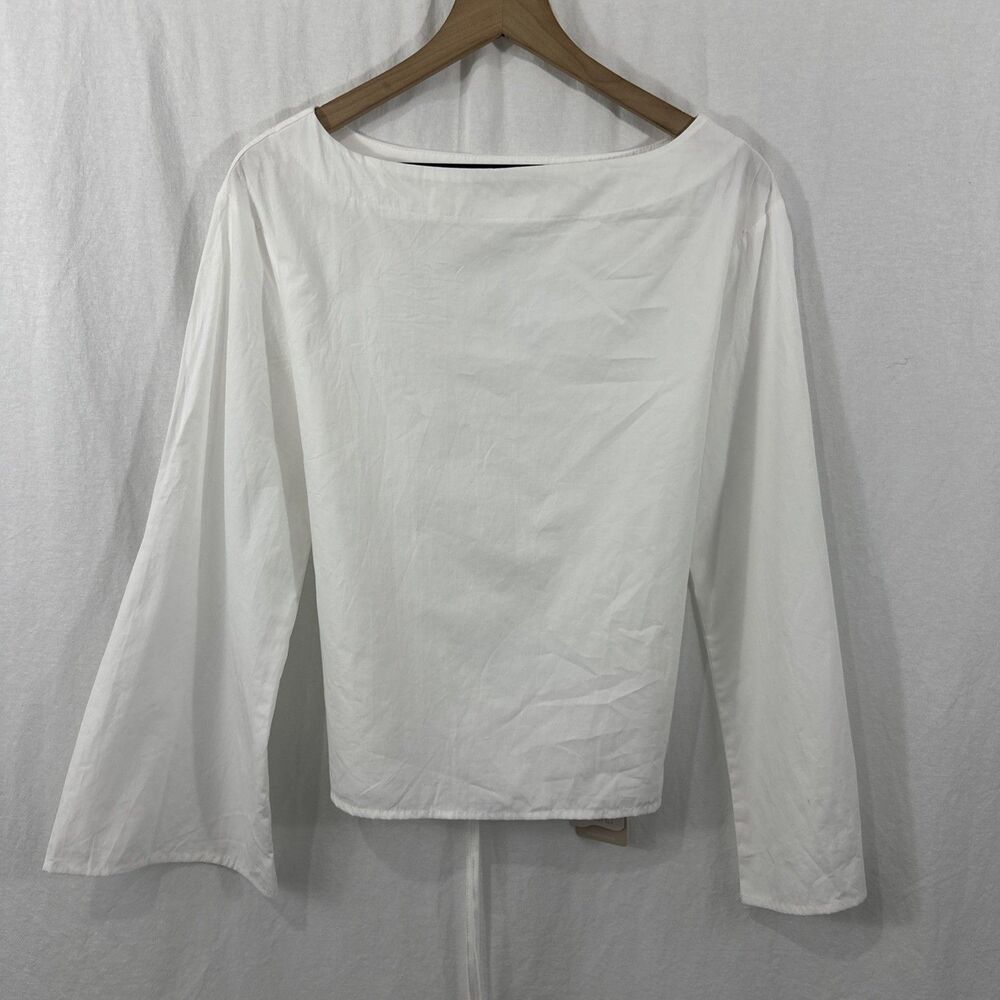 Aralina Renaissance Ren Fair Flare Sleeve Womens Sz S White Top Tie Back